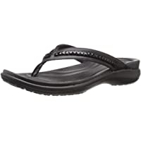 Crocs Capri V Flip- Chanclas para Mujer- Beige (Chai-Walnut)- 38-39 EU